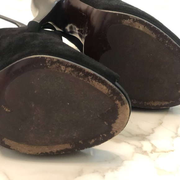 Gucci Suede Booties Open Toe size 39 - Picture 4 of 5